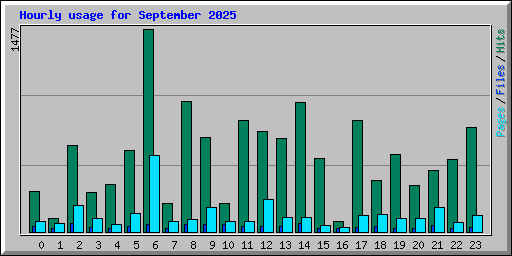 Hourly usage for September 2025